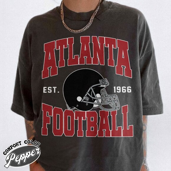 Atlanta Football Old School Look Comfort Colors T-Shirt 159 - Picture 1 of 5